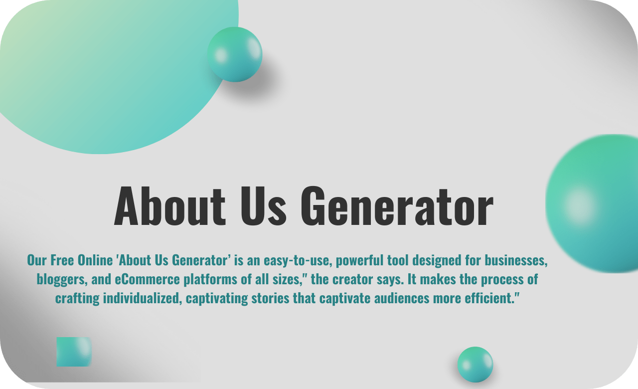 About Us Generator