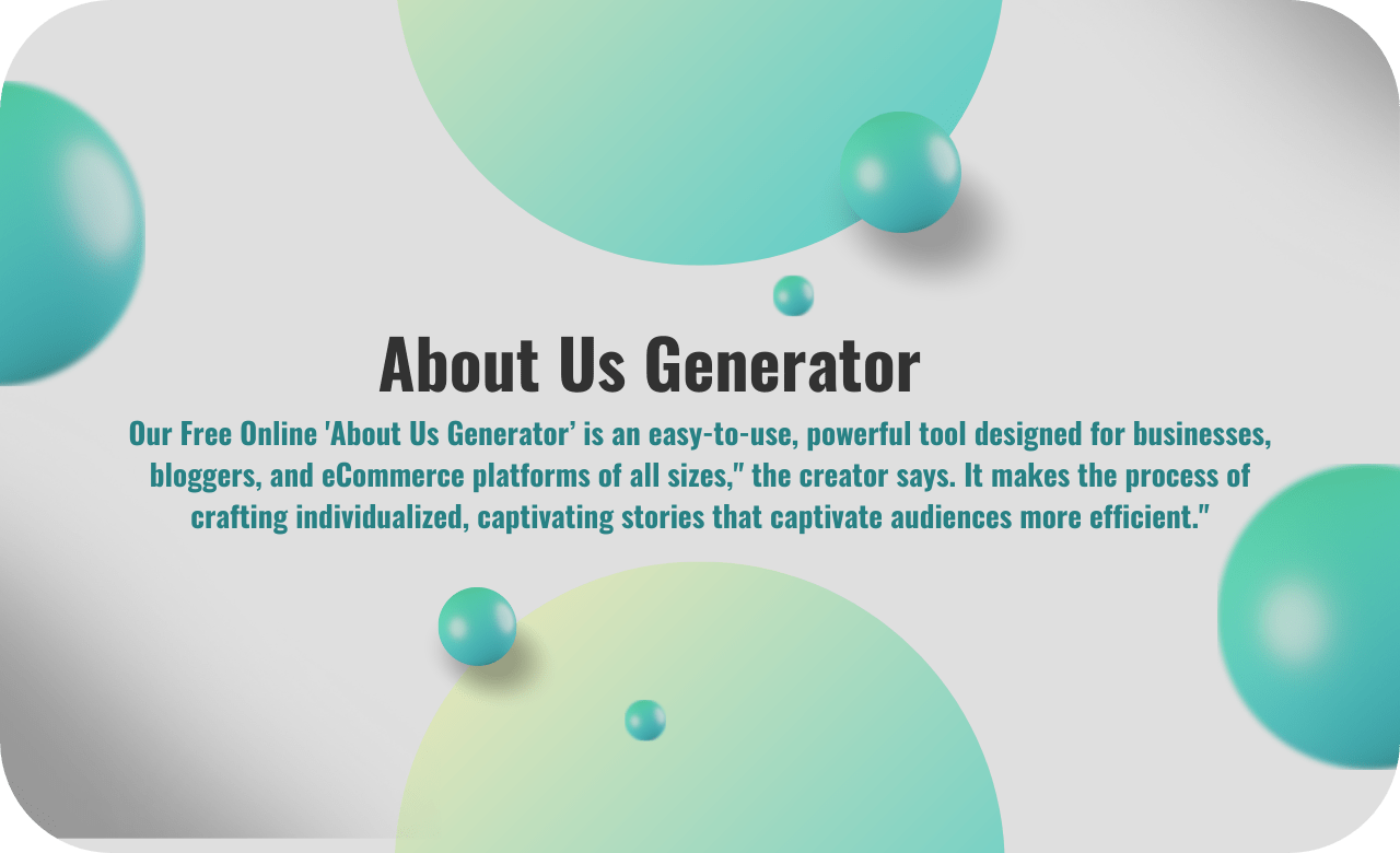 About Us Generator